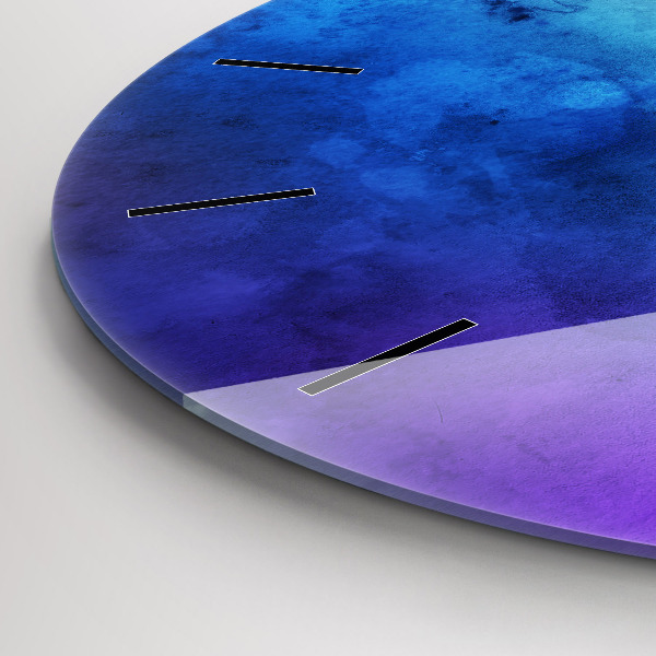 Round glass wall clock Colored Spots