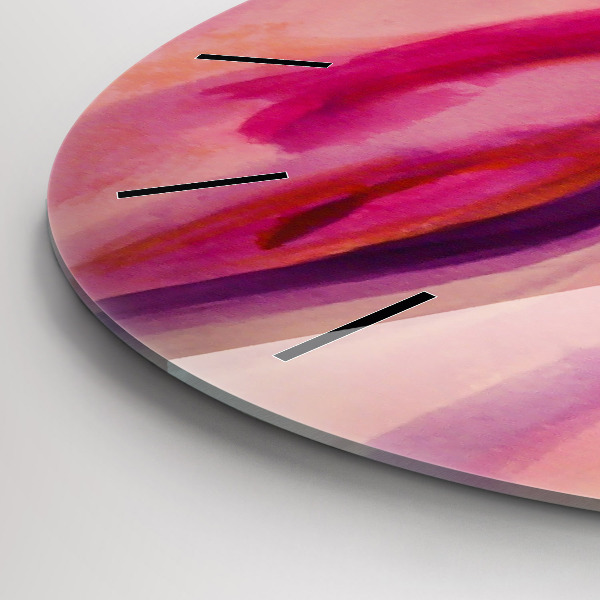 Round glass wall clock Painting Women