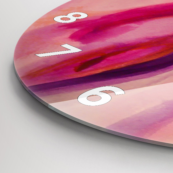 Round glass wall clock Painting Women