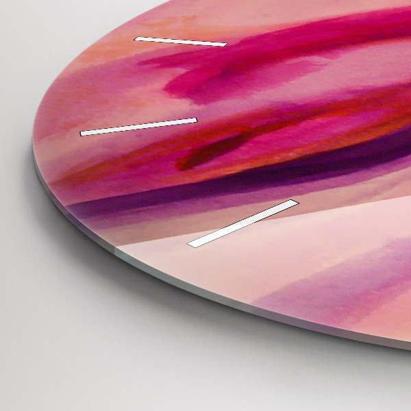 Round glass wall clock Painting Women