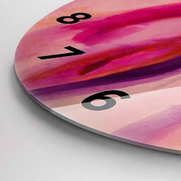 Round glass wall clock Painting Women