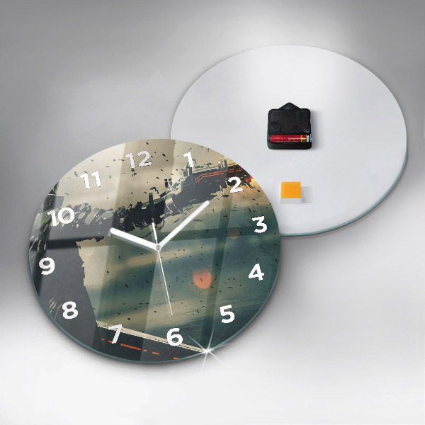 Round glass wall clock Lethal weapon game