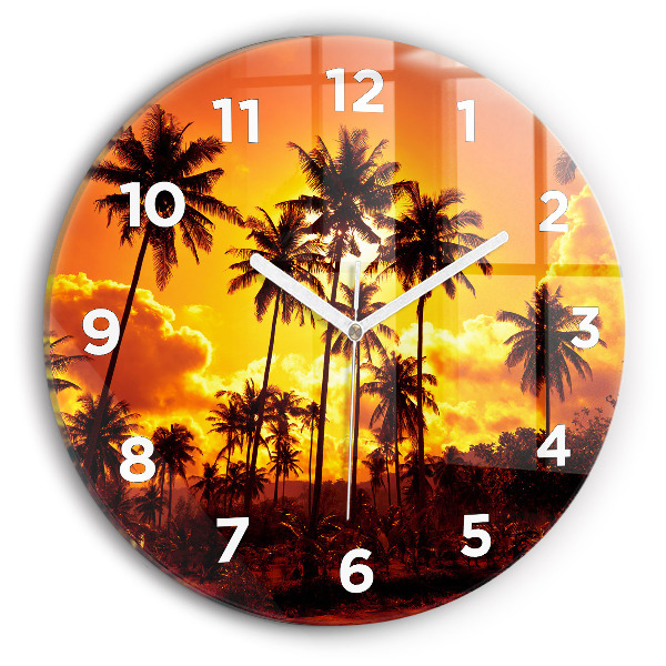 Round glass wall clock Thailand Klong Prao Beach