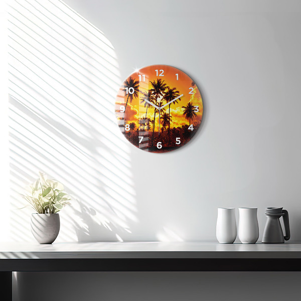 Round glass wall clock Thailand Klong Prao Beach