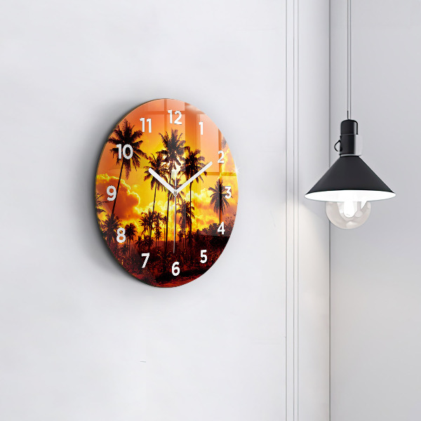 Round glass wall clock Thailand Klong Prao Beach