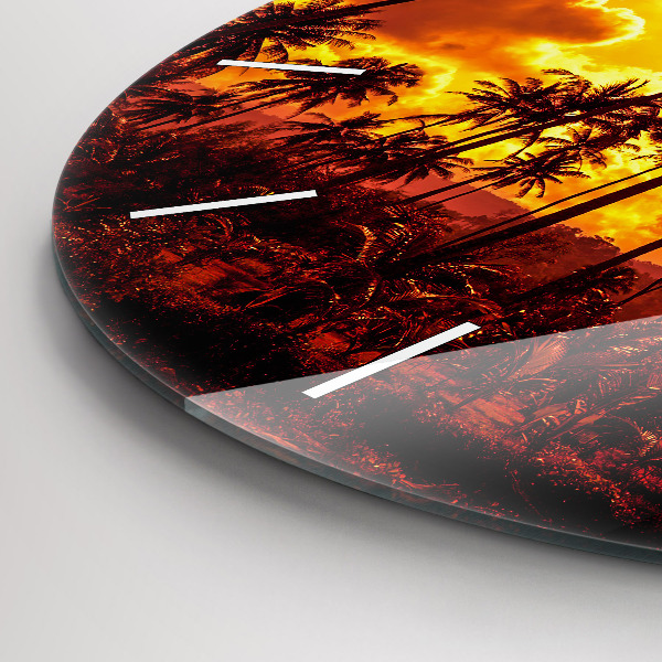 Round glass wall clock Thailand Klong Prao Beach