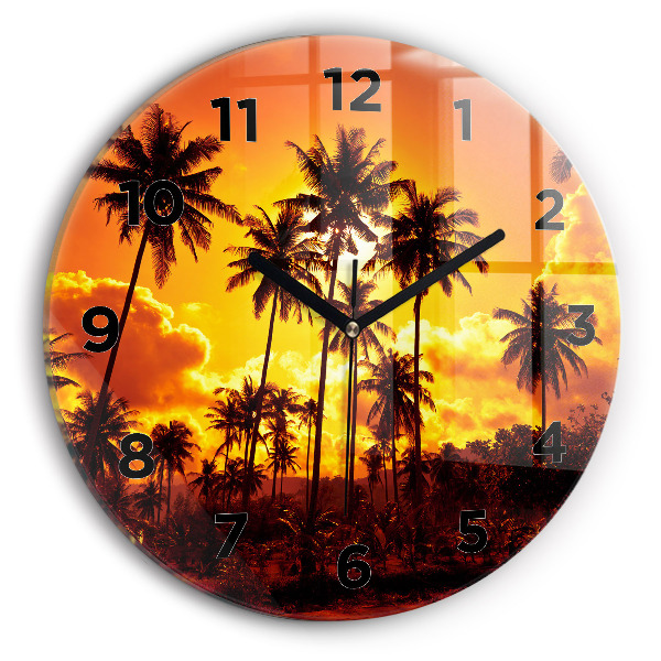 Round glass wall clock Thailand Klong Prao Beach