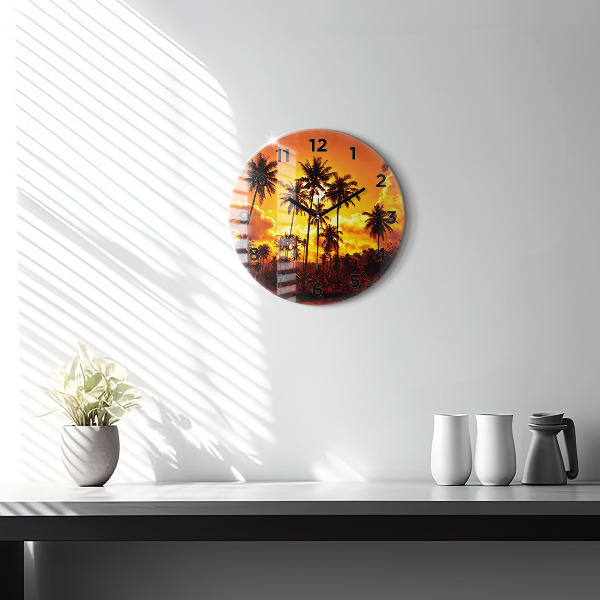 Round glass wall clock Thailand Klong Prao Beach