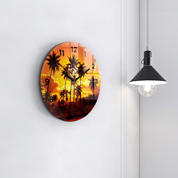 Round glass wall clock Thailand Klong Prao Beach