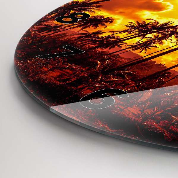 Round glass wall clock Thailand Klong Prao Beach