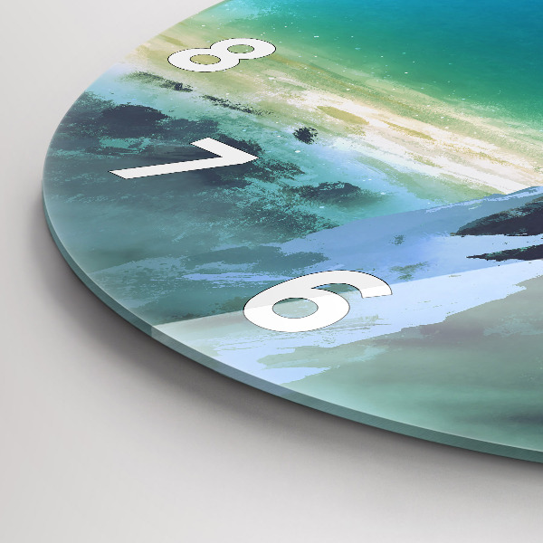 Round glass wall clock Man in the moon