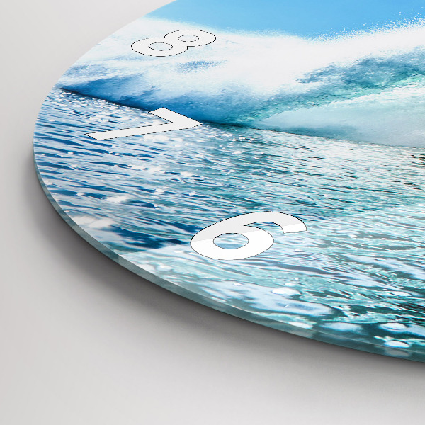 Round glass wall clock Surfing in Hawaii