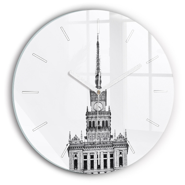 Round glass wall clock Palace of Culture and Science