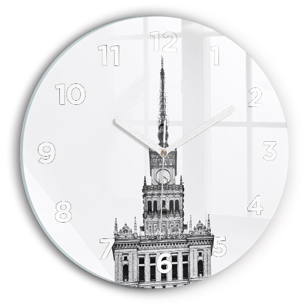 Round glass wall clock Palace of Culture and Science