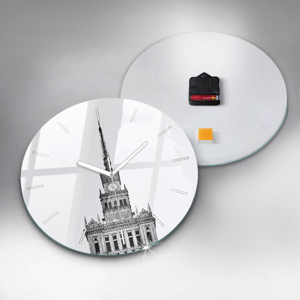 Round glass wall clock Palace of Culture and Science