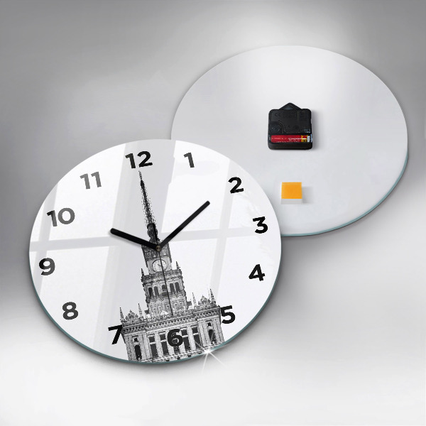 Round glass wall clock Palace of Culture and Science