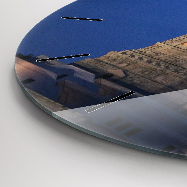 Round glass wall clock Statue of Liberty New York