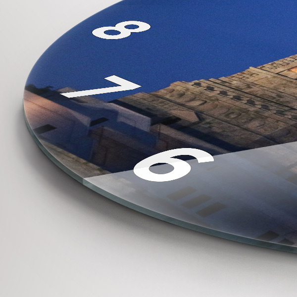 Round glass wall clock Statue of Liberty New York