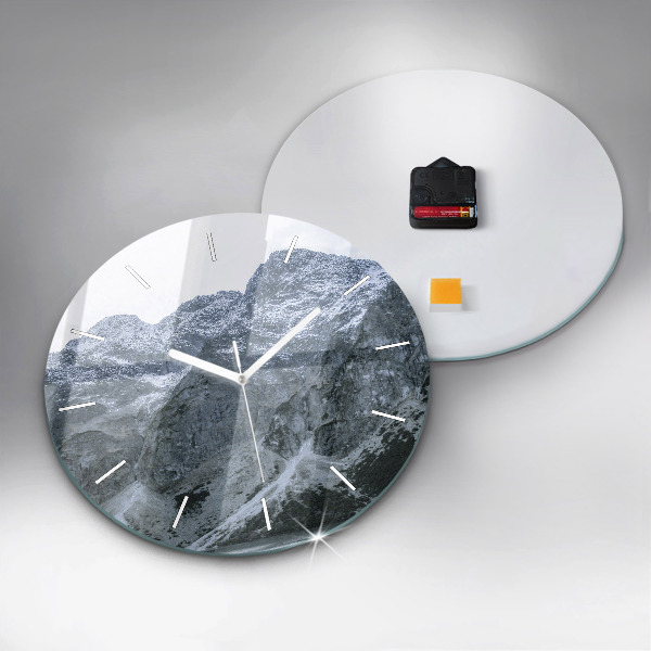 Round glass wall clock Morskie Oko in the Tatra Mountains