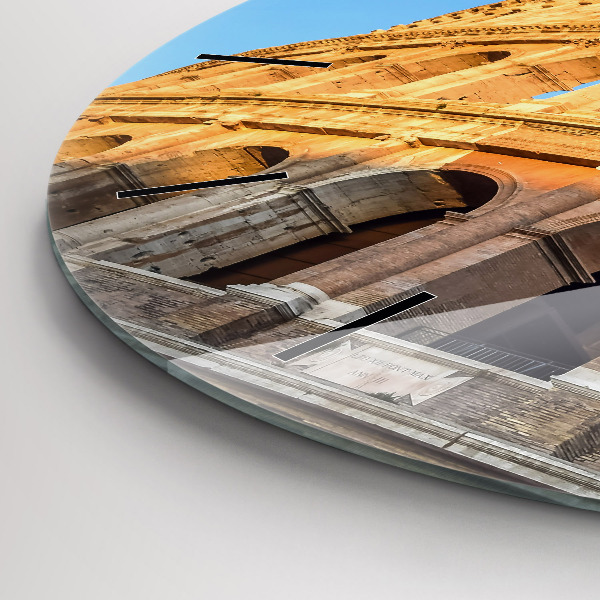Round glass wall clock Colosseum in Rome