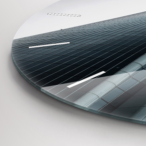 Round glass wall clock Skyscraper in Milan