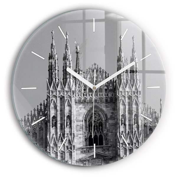 Round glass wall clock Milan Cathedral