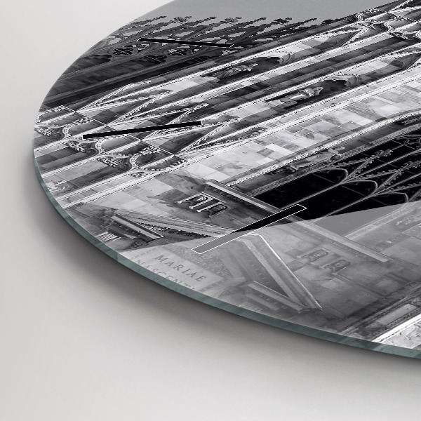 Round glass wall clock Milan Cathedral