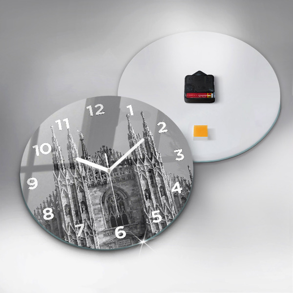 Round glass wall clock Milan Cathedral