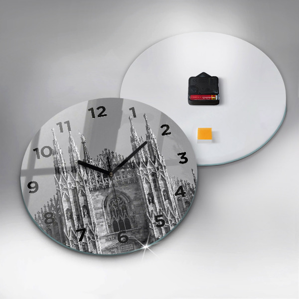 Round glass wall clock Milan Cathedral