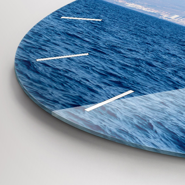 Round glass wall clock Yacht in Tenerife