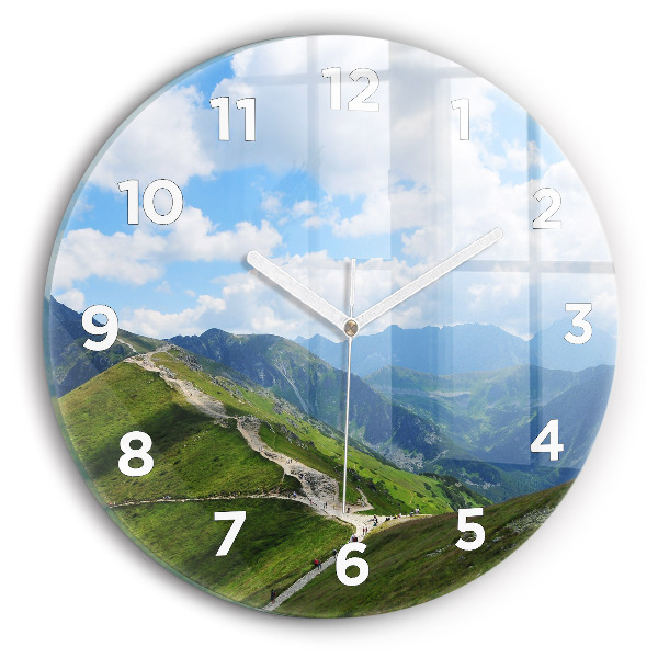 Round glass wall clock Kasprowy Wierch Zakopane