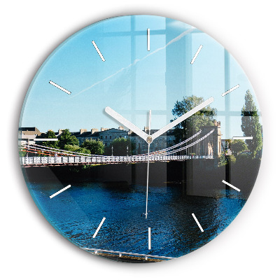 Round glass wall clock Southportland Scotland