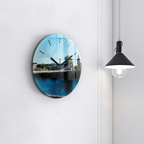 Round glass wall clock Southportland Scotland