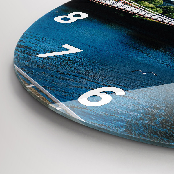 Round glass wall clock Southportland Scotland