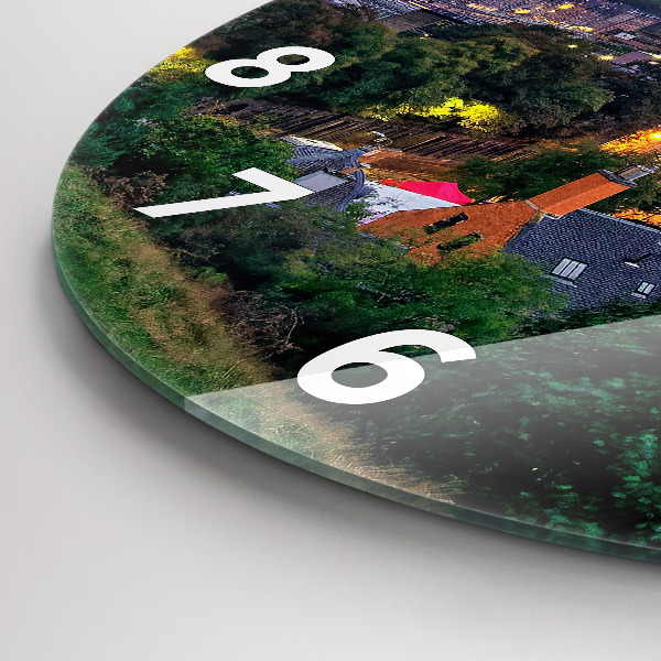 Round glass wall clock Edinburgh from Calton Hill