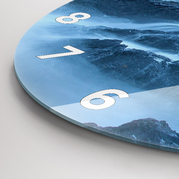 Round glass wall clock Lighthouse