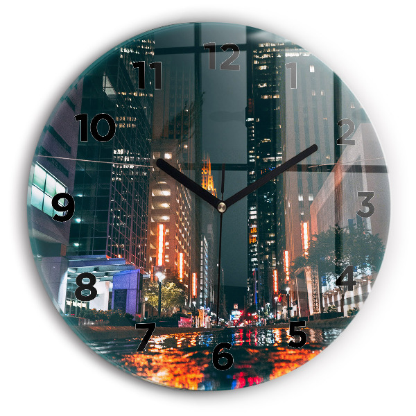 Round glass wall clock Hotel in Houston