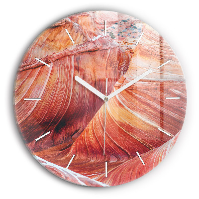 Round glass wall clock The Picturesque Grand Canyon