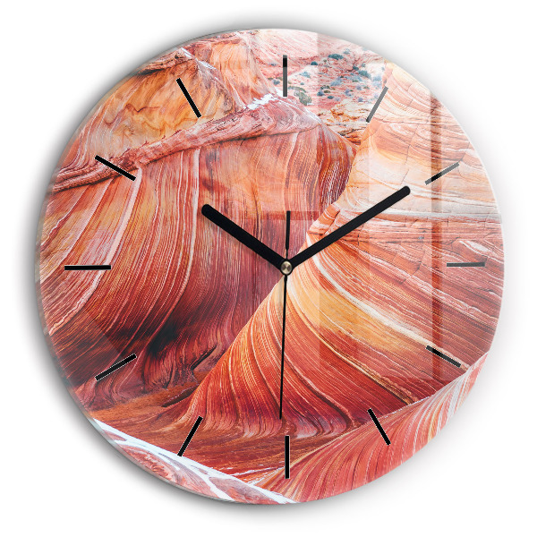 Round glass wall clock The Picturesque Grand Canyon