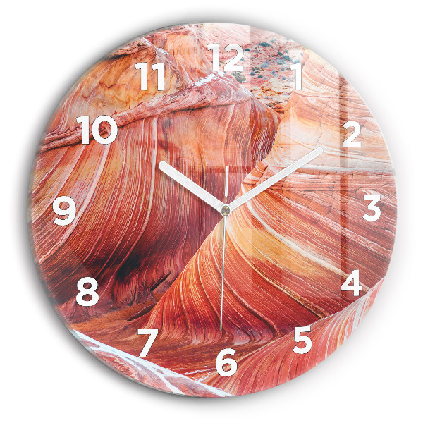 Round glass wall clock The Picturesque Grand Canyon