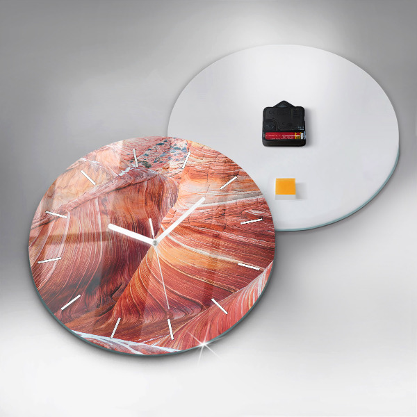 Round glass wall clock The Picturesque Grand Canyon