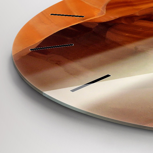 Round glass wall clock Desert Canyon