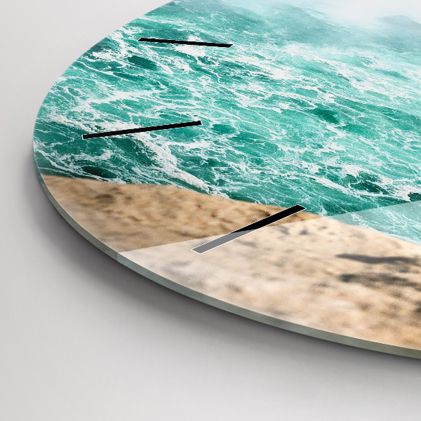 Round glass wall clock The Boat and Niagara