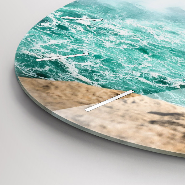 Round glass wall clock The Boat and Niagara