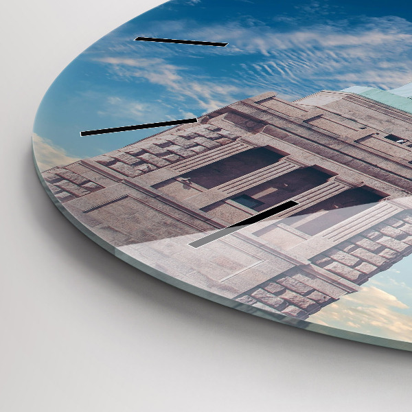 Round glass wall clock Statue of Liberty New York