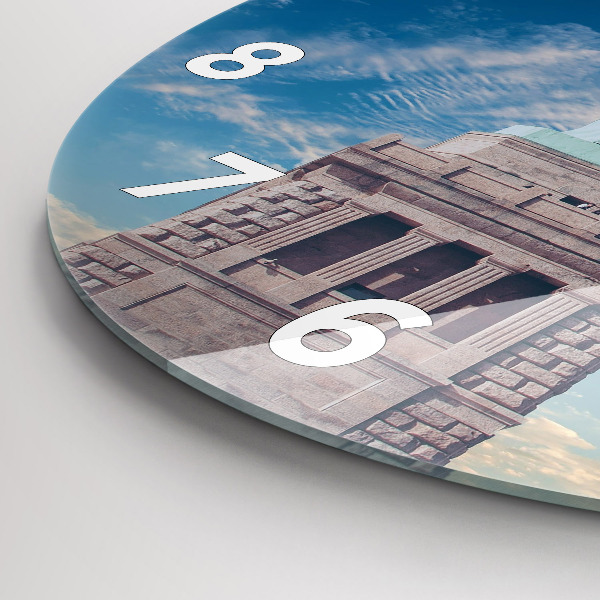 Round glass wall clock Statue of Liberty New York