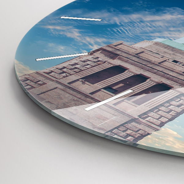 Round glass wall clock Statue of Liberty New York