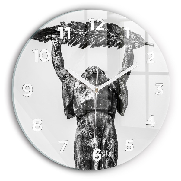 Round glass wall clock Statue of Liberty in Budapest