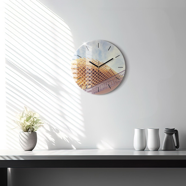Round glass wall clock Viewpoint in Seville