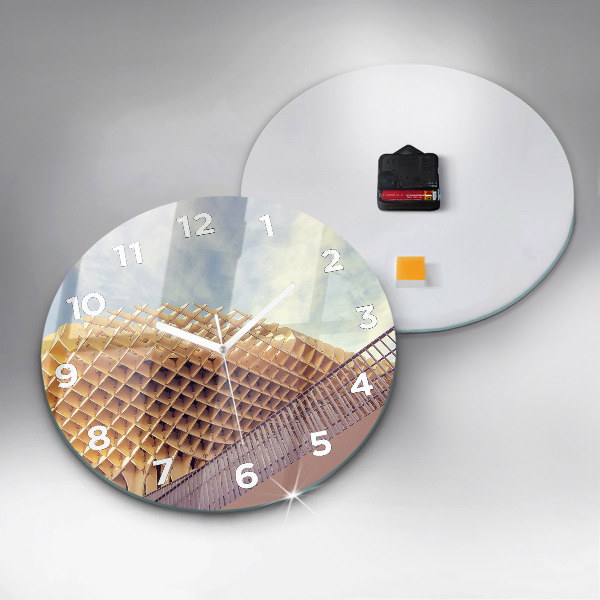 Round glass wall clock Viewpoint in Seville